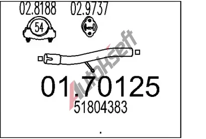 MTS Vfukov trubka MTS 01.70125, 01.70125