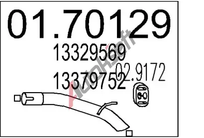 MTS V�fukov� trubka MTS 01.70129, 01.70129
