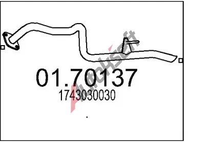 MTS Výfuková trubka MTS 01.70137, 01.70137 MTS Výfuková trubka MTS 01.70137, 01.70137