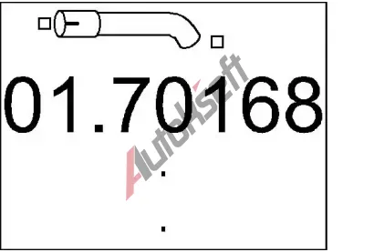 MTS Výfuková trubka MTS 01.70168, 01.70168 MTS Výfuková trubka MTS 01.70168, 01.70168