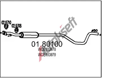 MTS Stedn tlumi vfuku MTS 01.80100, 01.80100