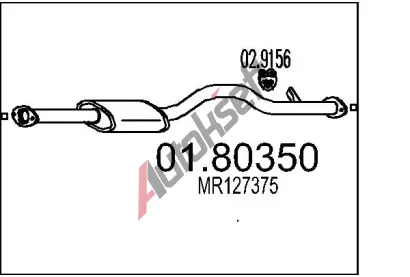 MTS Střední tlumič výfuku MTS 01.80350, 01.80350 MTS Střední tlumič výfuku MTS 01.80350, 01.80350