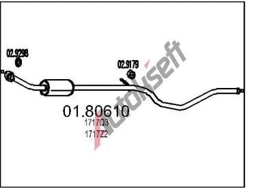 MTS Stedn tlumi vfuku MTS 01.80610, 01.80610