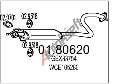 MTS St�edn� tlumi� v�fuku MTS 01.80620, 01.80620