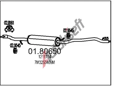 MTS Stedn tlumi vfuku MTS 01.80650, 01.80650