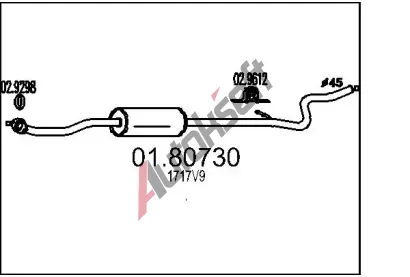 MTS Stedn tlumi vfuku MTS 01.80730, 01.80730