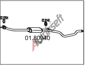 MTS Stedn tlumi vfuku MTS 01.80940, 01.80940
