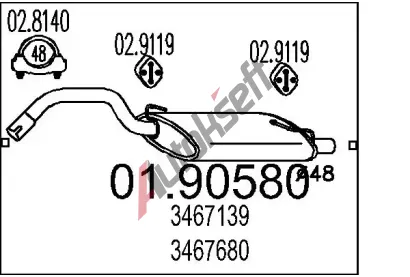 MTS Zadn� tlumi� v�fuku MTS 01.90580, 01.90580