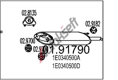 MTS Zadn tlumi vfuku MTS 01.91790, 01.91790