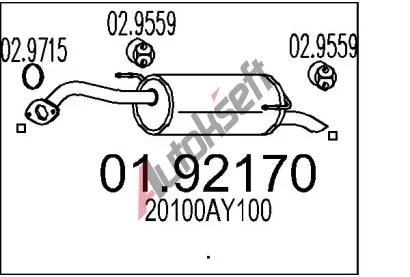 MTS Zadn tlumi vfuku MTS 01.92170, 01.92170