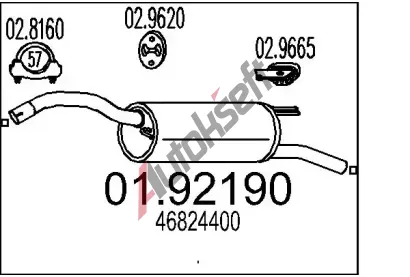 MTS Zadn tlumi vfuku MTS 01.92190, 01.92190