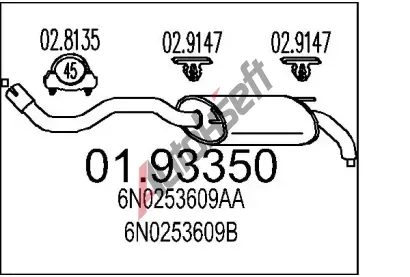 MTS Zadn tlumi vfuku MTS 01.93350, 01.93350