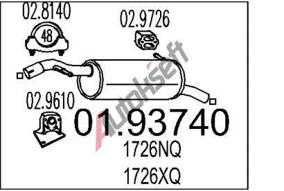 MTS Zadn tlumi vfuku MTS 01.93740, 01.93740