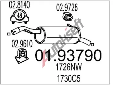MTS Zadn tlumi vfuku MTS 01.93790, 01.93790