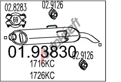 MTS Zadn tlumi vfuku MTS 01.93830, 01.93830