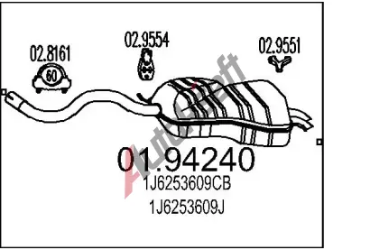 MTS Zadn tlumi vfuku MTS 01.94240, 01.94240