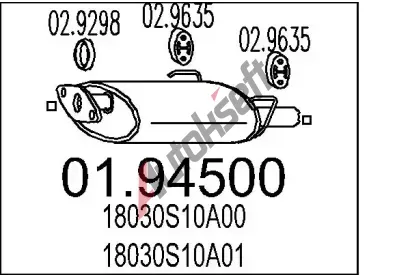 MTS Zadn tlumi vfuku MTS 01.94500, 01.94500