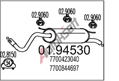 MTS Zadn tlumi vfuku MTS 01.94530, 01.94530
