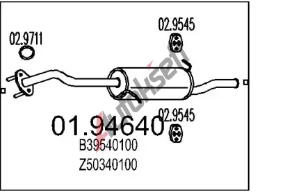 MTS Zadn tlumi vfuku MTS 01.94640, 01.94640