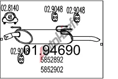 MTS Zadn tlumi vfuku MTS 01.94690, 01.94690