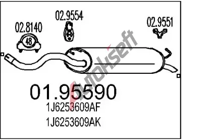 MTS Zadn tlumi vfuku MTS 01.95590, 01.95590