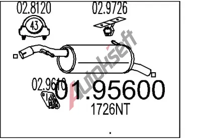 MTS Zadn tlumi vfuku MTS 01.95600, 01.95600