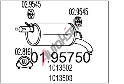 MTS Zadn tlumi vfuku MTS 01.95750, 01.95750
