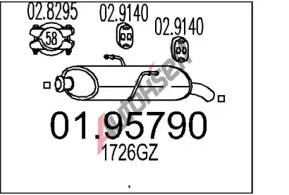 MTS Zadn tlumi vfuku MTS 01.95790, 01.95790