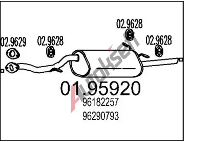 MTS Zadn tlumi vfuku MTS 01.95920, 01.95920