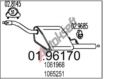 MTS Zadn tlumi vfuku MTS 01.96170, 01.96170