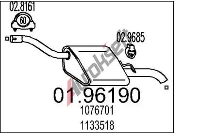 MTS Zadn tlumi vfuku MTS 01.96190, 01.96190