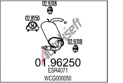 MTS Zadn tlumi vfuku MTS 01.96250, 01.96250