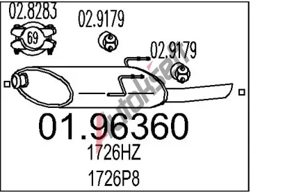 MTS Zadn tlumi vfuku MTS 01.96360, 01.96360
