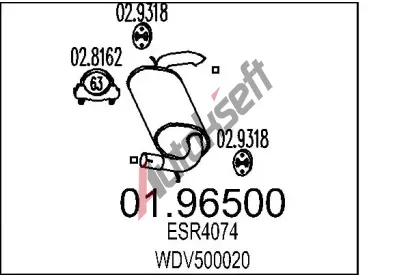 MTS Zadn tlumi vfuku MTS 01.96500, 01.96500
