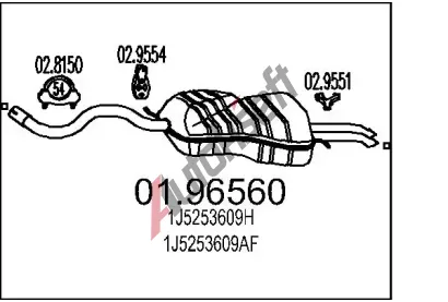 MTS Zadn tlumi vfuku MTS 01.96560, 01.96560