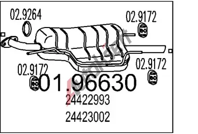 MTS Zadn tlumi vfuku MTS 01.96630, 01.96630