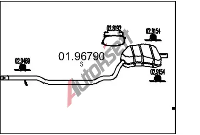 MTS Zadn tlumi vfuku MTS 01.96790, 01.96790