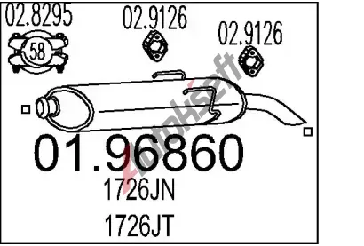 MTS Zadn tlumi vfuku MTS 01.96860, 01.96860