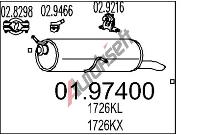 MTS Zadn tlumi vfuku MTS 01.97400, 01.97400