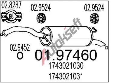 MTS Zadn tlumi vfuku MTS 01.97460, 01.97460