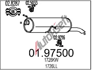 MTS Zadn tlumi vfuku MTS 01.97500, 01.97500