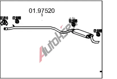 MTS Zadn tlumi vfuku MTS 01.97520, 01.97520