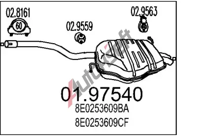 MTS Zadn tlumi vfuku MTS 01.97540, 01.97540