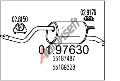 MTS Zadn tlumi vfuku MTS 01.97630, 01.97630