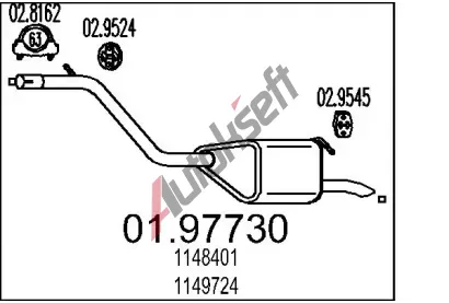 MTS Zadn tlumi vfuku MTS 01.97730, 01.97730