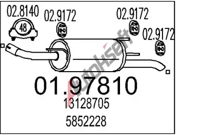 MTS Zadn� tlumi� v�fuku MTS 01.97810, 01.97810