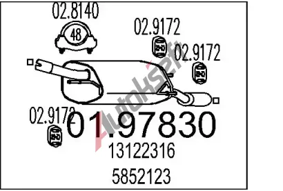 MTS Zadn tlumi vfuku MTS 01.97830, 01.97830