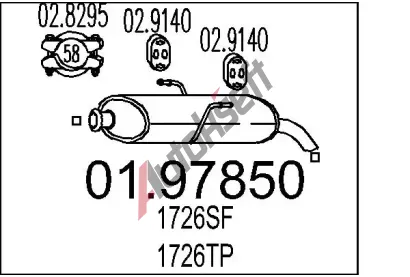 MTS Zadn tlumi vfuku MTS 01.97850, 01.97850