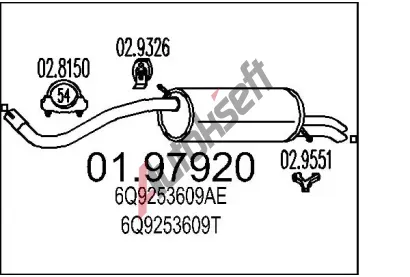 MTS Zadn tlumi vfuku MTS 01.97920, 01.97920