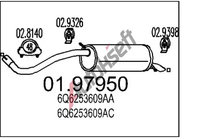 MTS Zadn tlumi vfuku MTS 01.97950, 01.97950